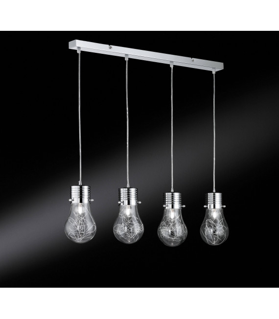 FUTURA Chrom Pendelleuchte 4 Lampen