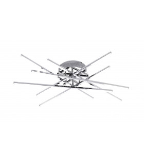 FORTE Chrom Deckenleuchte mit 12 LED-Lampen