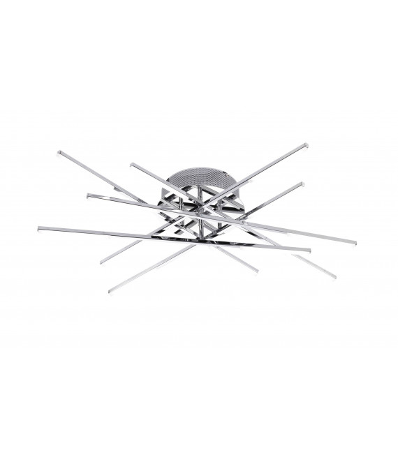 Plafoniera FORTE cromata con 12 lampadine a LED