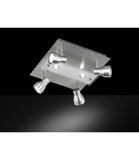 Plafoniera ROX nickel opaco 4 lampadine