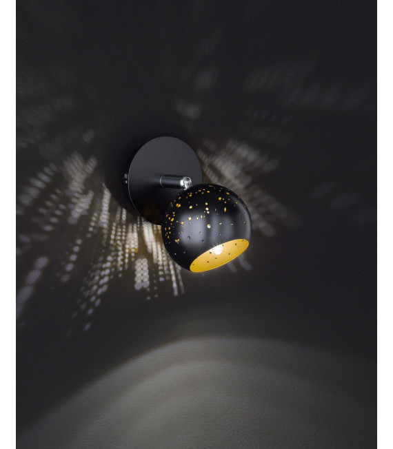 PILAR Scheinwerfer schwarz 1 Glühbirne