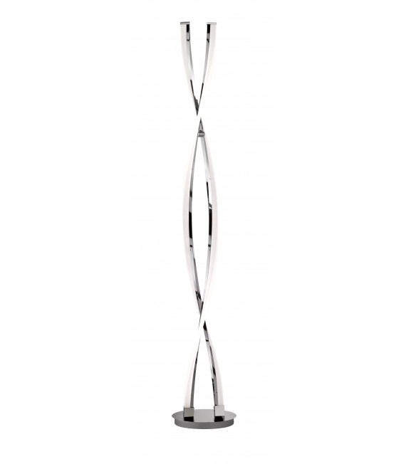 Lampada da terra IDANA cromata 2 lampadine a LED