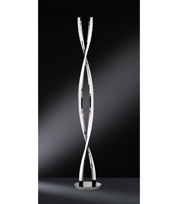 Lampada da terra IDANA cromata 2 lampadine a LED