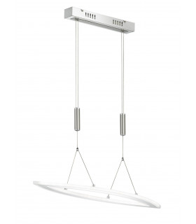 NEVIL lámpara colgante níquel mate / cromo 1 bombilla LED