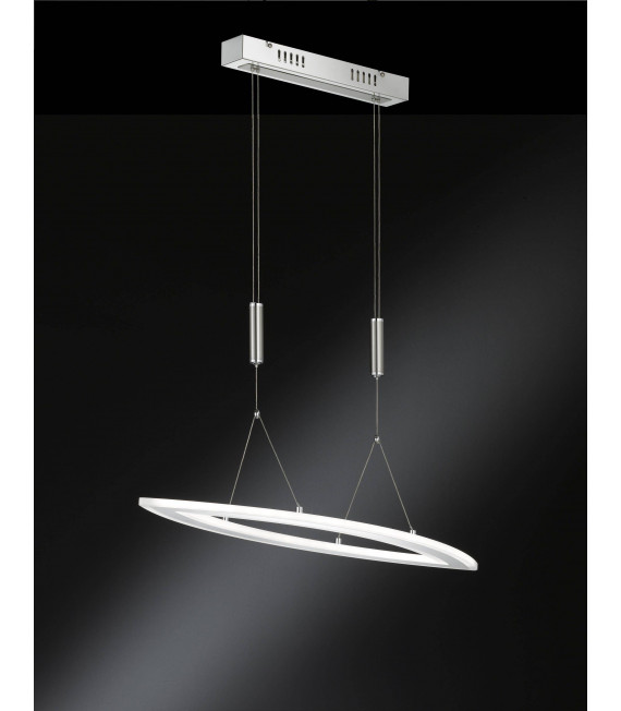 Lampada a sospensione NEVIL nichel opaco / cromo 1 lampadina a LED