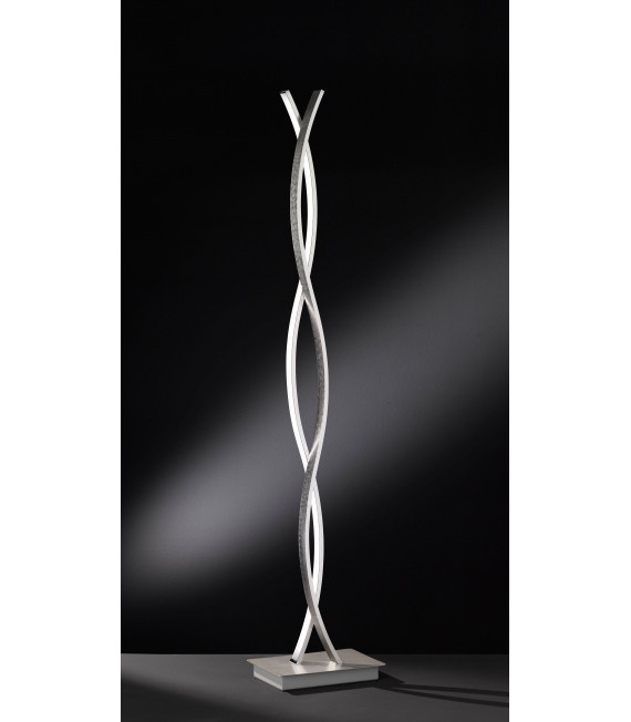 SEGURA Stehleuchte aus eloxiertem Nickel 2 LED-Lampen
