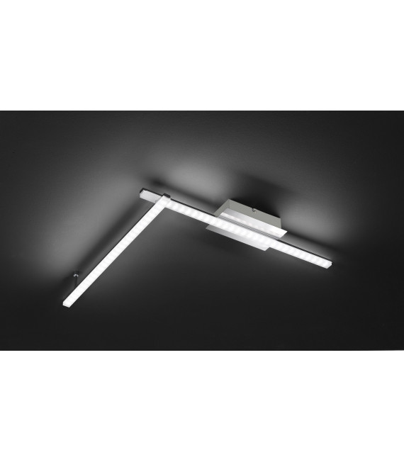 Plafoniera cromata CLAY con 2 lampadine a LED