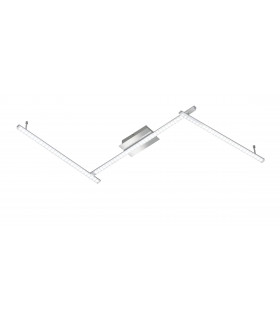 Plafoniera CLAY cromata con 3 lampadine a LED