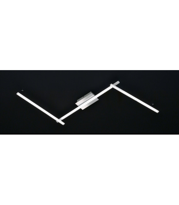 Plafoniera CLAY cromata con 3 lampadine a LED