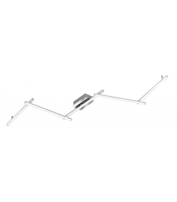 Plafoniera cromata CLAY con 5 lampadine a LED