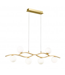 DINA Gold Pendelleuchte 6 Lampen
