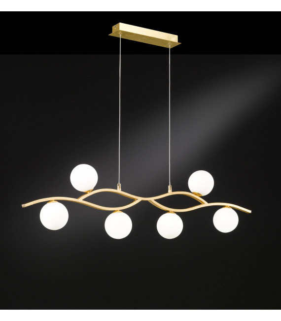 Lampada a sospensione DINA in oro 6 lampadine