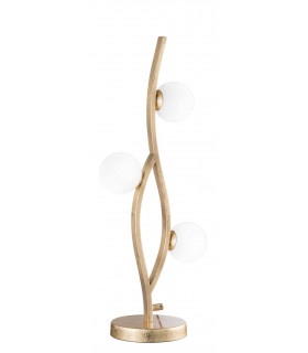 DINA Tischlampe golden 3 Glühbirnen