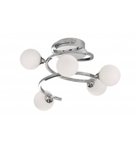 AVERY lámpara de techo cromo 5 bombillas