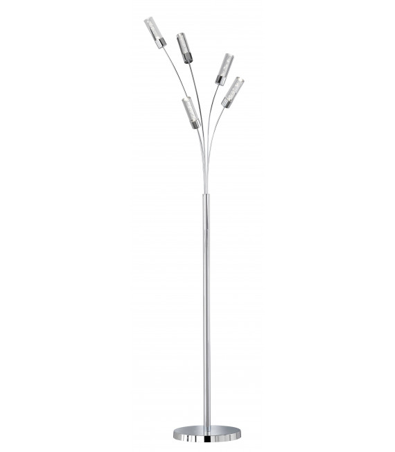 MIDU Chrom Stehlampe mit 5 LED-Lampen