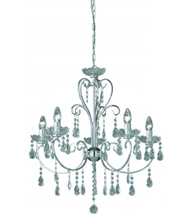 ARIZONA Chrom Pendelleuchte 5 Lampen