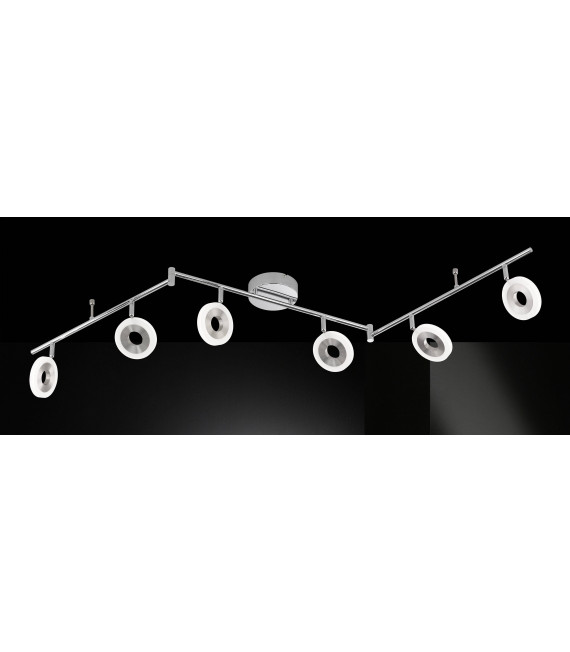 DIVINA foco níquel mate / cromo 6 bombillas LED