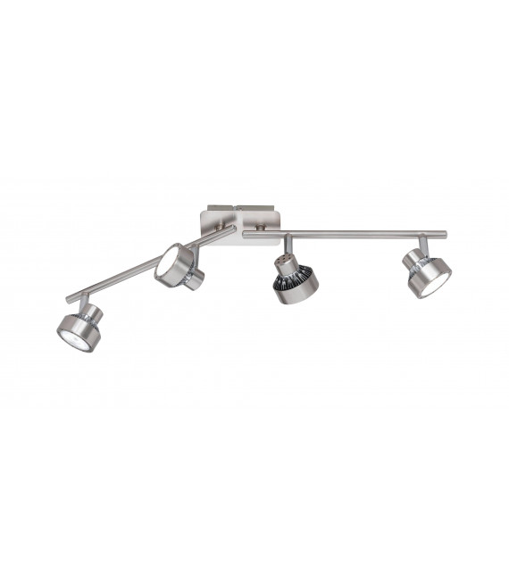 LOCAL spot nichel opaco / cromo 4 lampadine a LED