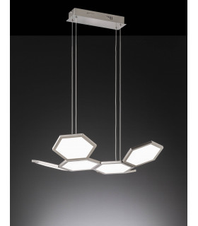 Lampada a sospensione SIGNE nichel opaco 1 lampadina a LED