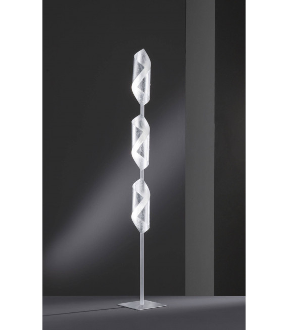 Lampada da terra argento SAFIRA 3 lampadine a LED