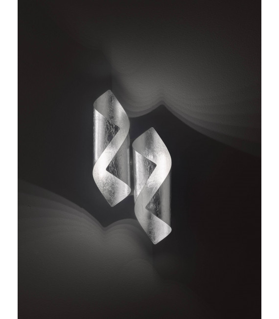 SAFIRA Wandleuchte Silber 2 LED-Lampen