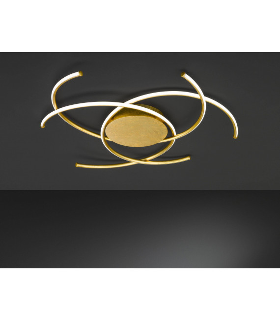 JULS Deckenleuchte golden 1 LED-Lampe