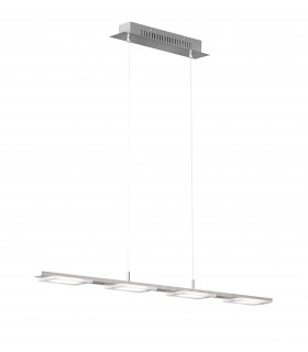 VERSO Pendelleuchte Matt Nickel 4 LED-Lampen