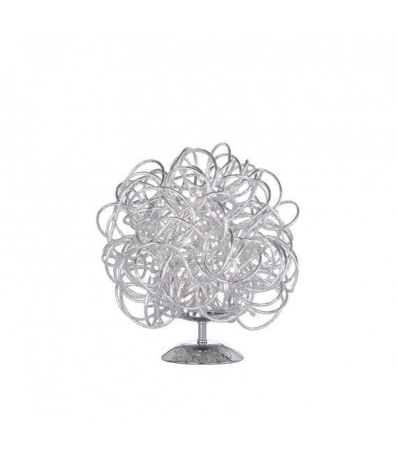 APART lámpara de mesa plateada 1 bombilla LED