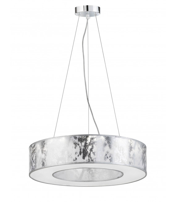 Lampada a sospensione LEIKA in argento 1 lampadina a LED