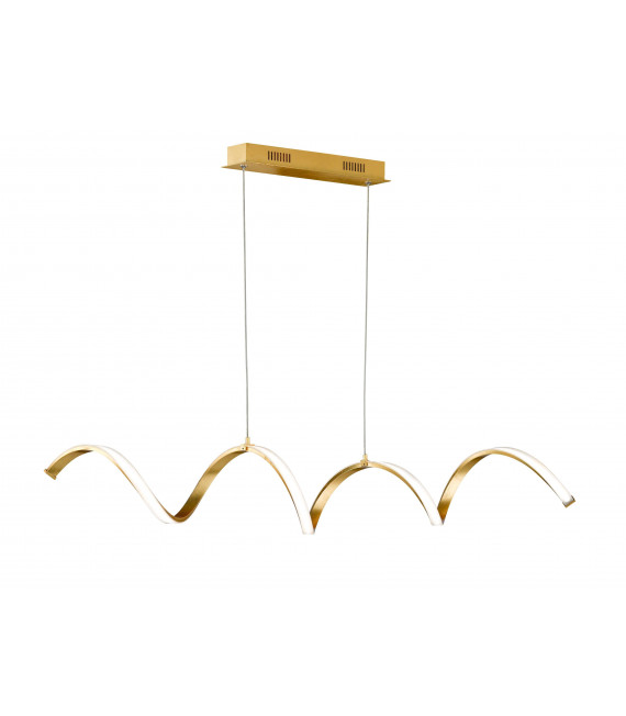 Lampada a sospensione dorata RUSSELL 1 lampadina a LED