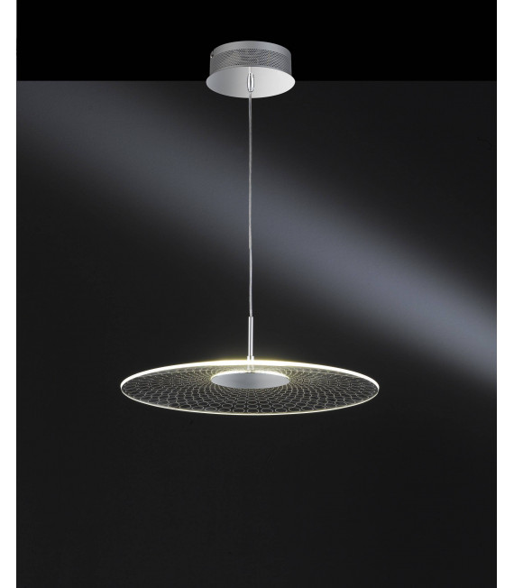 Lámpara colgante COCO cromo 1 bombilla LED