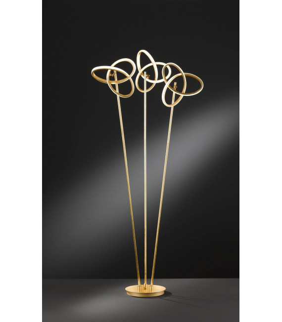 ELIOT goldene Stehlampe 3 LED-Lampen