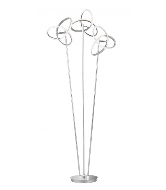 Lampada da terra ELIOT argento 3 lampadine a LED
