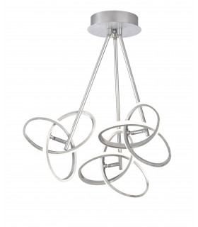 Plafoniera ELIOT argento con 3 lampadine a LED