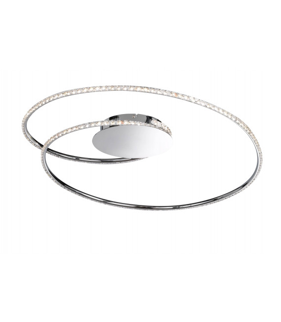 OPUS plafón cromo 1 bombilla LED