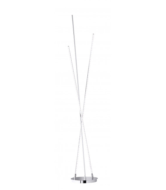 Lampada da terra cromata CAMP 1 lampadina a LED