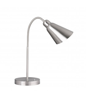 Lampada da tavolo MAURICE nichel opaco / cromo 1 lampadina