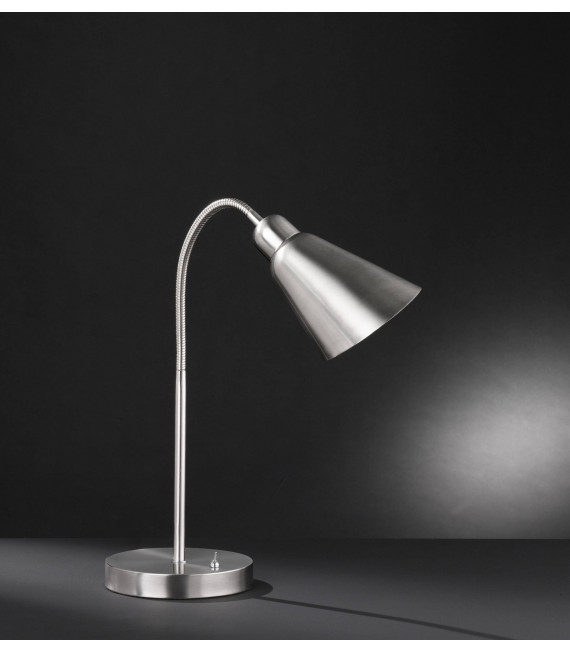 Lampada da tavolo MAURICE nichel opaco / cromo 1 lampadina