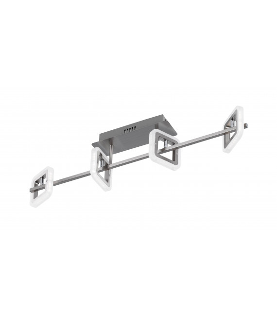 DAVIS Deckenleuchte Matt Nickel / Chrom 4 LED-Lampen