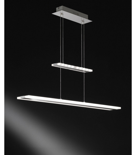 MISSION matt Nickel / Chrom Pendelleuchte 1 LED-Lampe