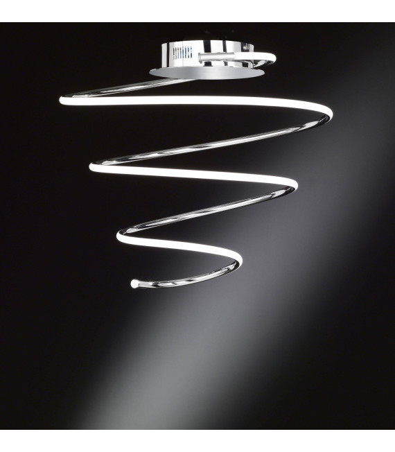 SOLLER lámpara de techo cromo 1 bombilla LED