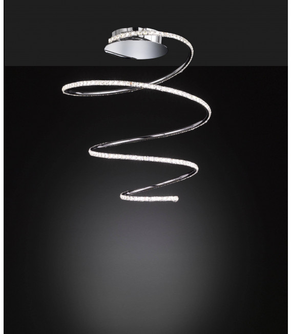 SOLLER lámpara de techo cromo 1 bombilla LED