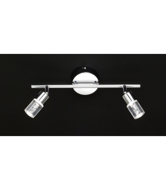 LUGO cromo spot 2 bombillas LED