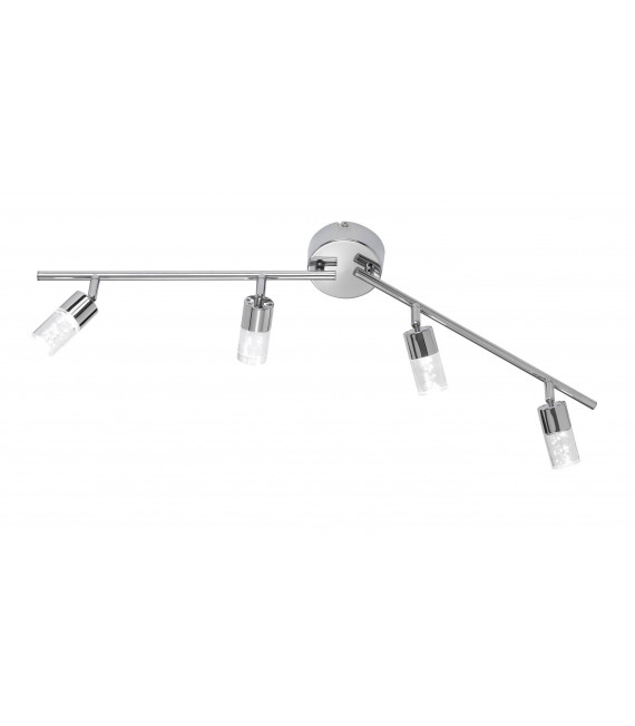 Foco LUGO cromo 4 bombillas LED