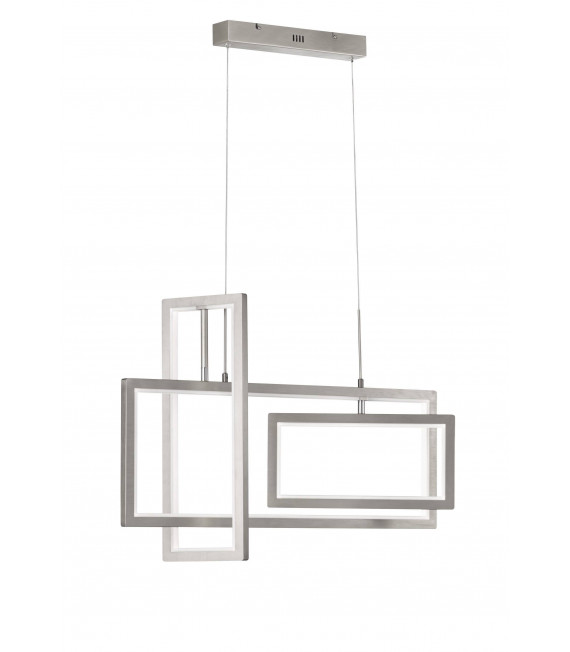 Lampada a sospensione VISO nichel opaco 1 lampadina a LED