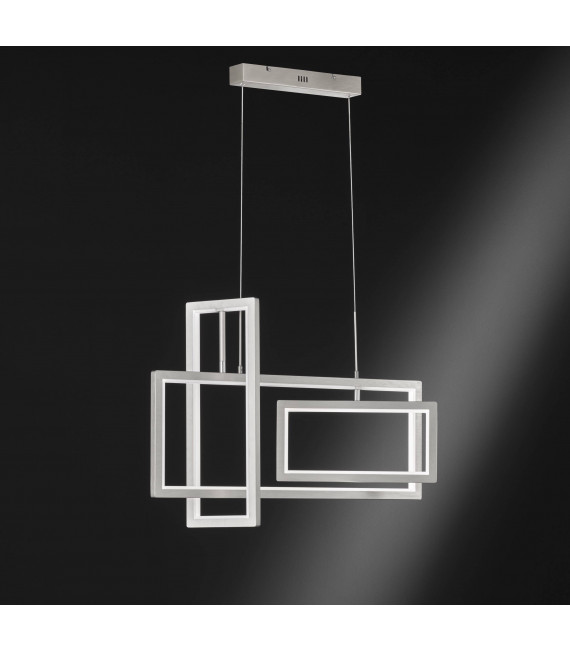 Lampada a sospensione VISO nichel opaco 1 lampadina a LED
