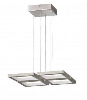 Lampada a sospensione VISO nichel opaco 1 lampadina a LED