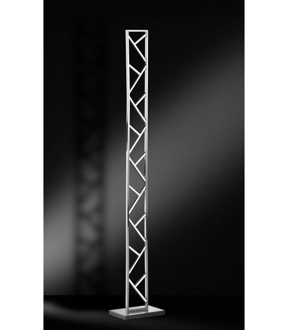 FOX Stehleuchte matt Nickel 1 LED-Lampe