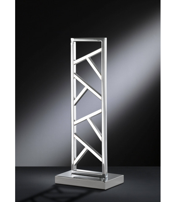 Lámpara de mesa FOX níquel mate 1 bombilla LED