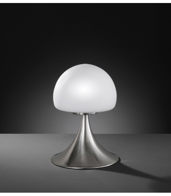 BARNEY Tischlampe Matt Nickel 1 Glühbirne